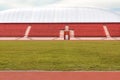 The football stadium and the new football arena in the form of a huge dome are an air-bearing structure measuring 115 Ãâ 82 meters Royalty Free Stock Photo